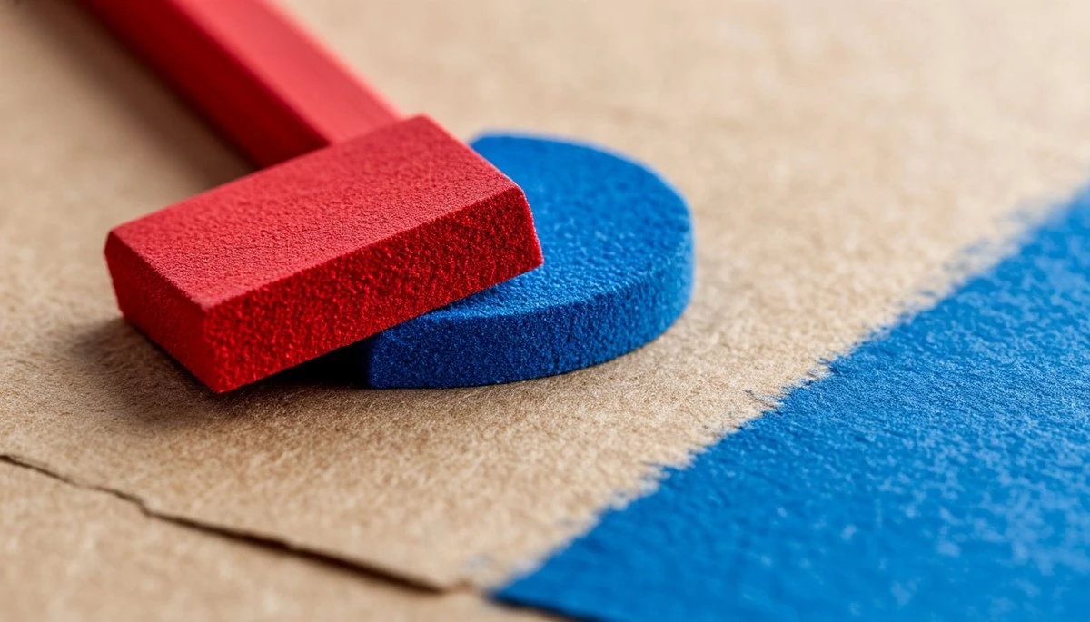 Blauw vlak op je gum: de verborgen functie die papier spaart