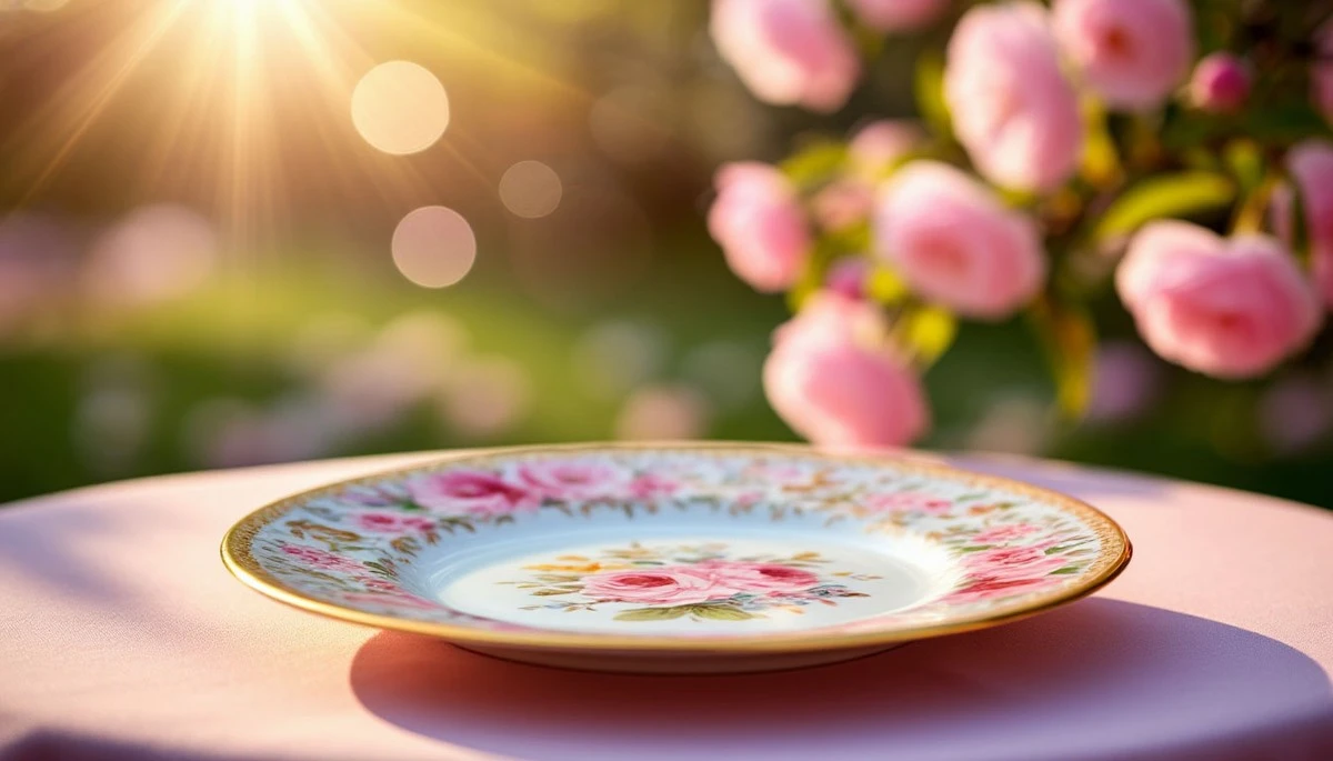 De bloemige borden van Tchibo die je direct aan de wereld van Bridgerton doen denken