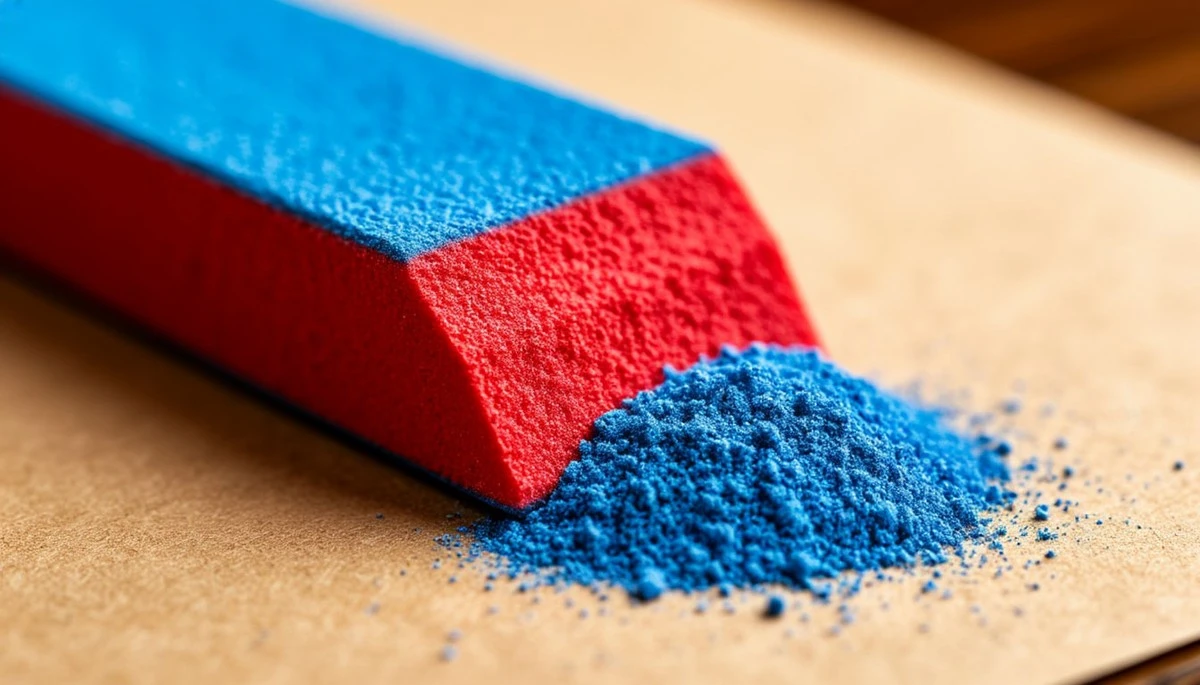 Waarom de blauwe kant van een gum eigenlijk veel harder is