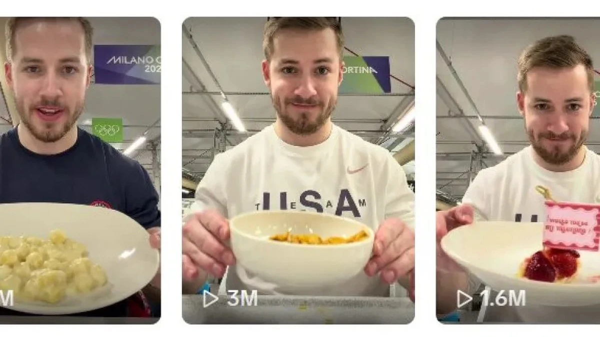 Waarom deze olympische atleet miljoenen views scoort met zijn oordeel over de pasta in het atletendorp