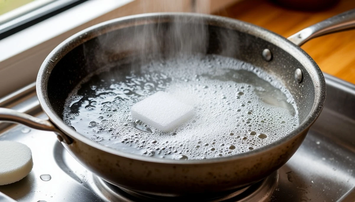 Waarom ervaren koks altijd een vaatwastablet in hun aangekoekte pan leggen