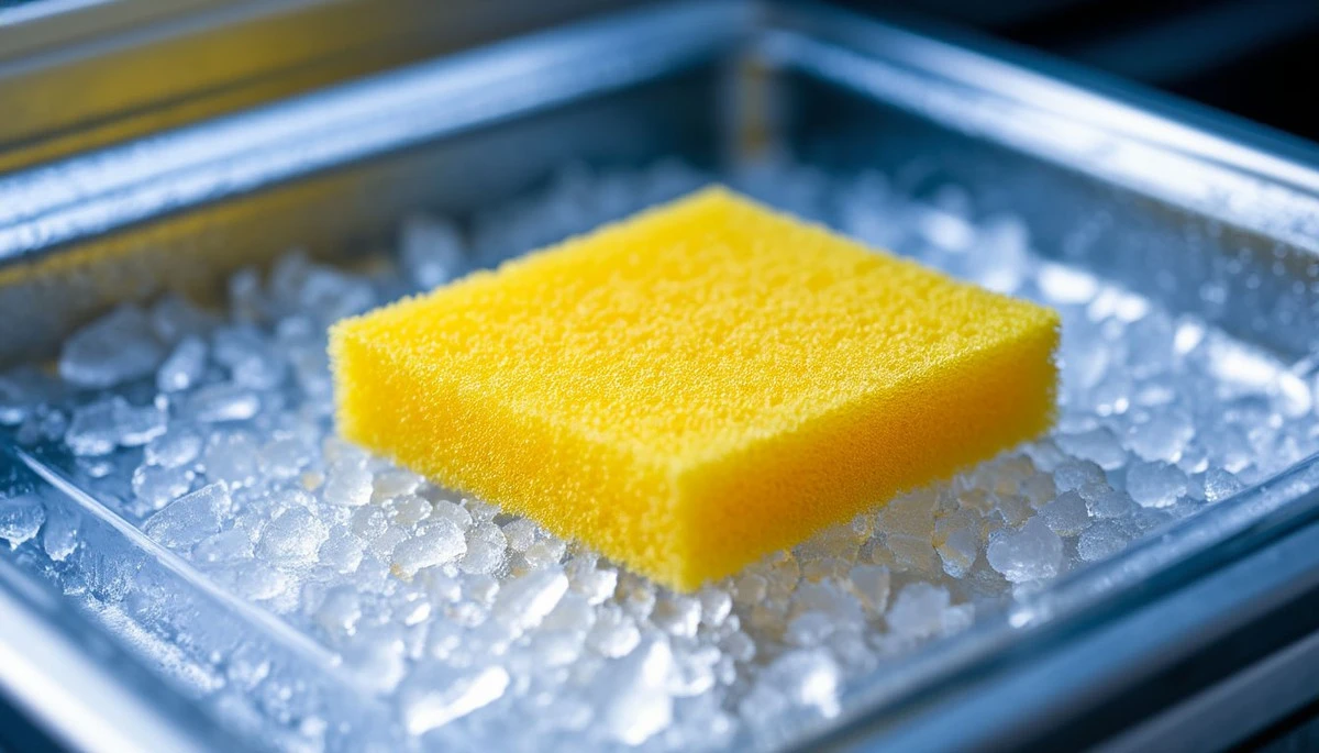 Waarom slimme huishoudens tegenwoordig een keukenspons in de vriezer leggen
