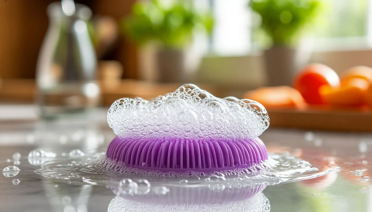 Waarom slimme huishoudens de klassieke gele schuurspons vervangen door een siliconen borstel