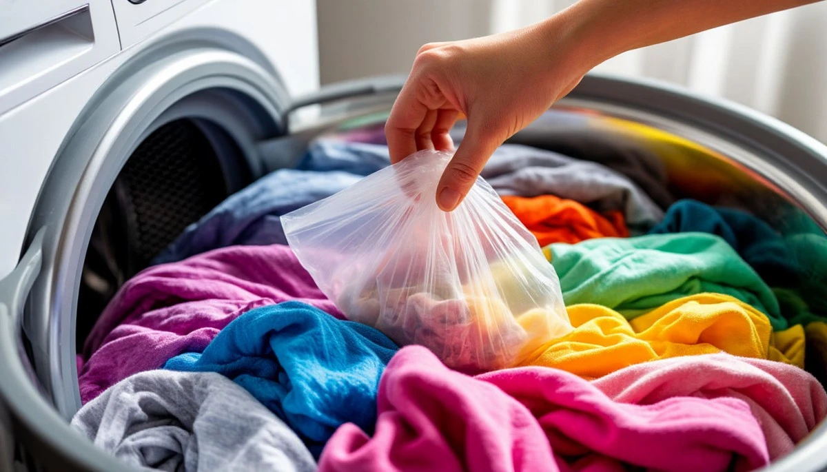 Waarom slimme huishoudens een transparant plastic zakje in de wasmachine stoppen