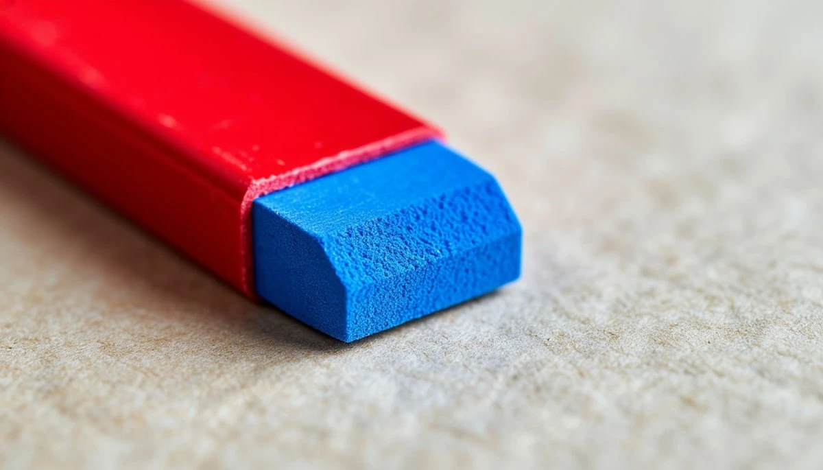 Waarom ervaren tekenaars altijd de blauwe kant van hun gum gebruiken