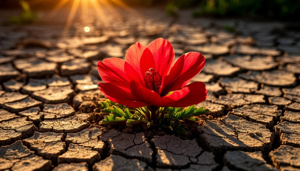 De rode bloem die sneller evolueert dan de hitte kan toeslaan