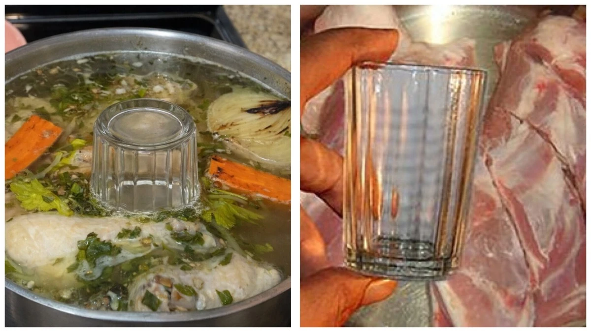 Waarom ervaren koks altijd een drinkglas onderin de soeppan zetten