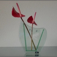 Glass vase 16,6x19,5