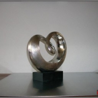 sculptuur cuore zilver